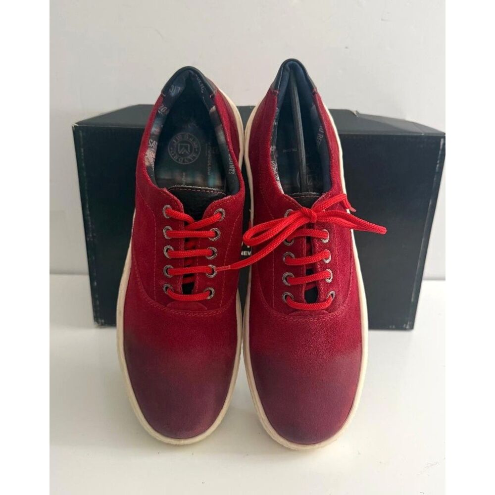 SANDRO MOSCOLONI Hash Red Suede Casual Shoes, NEW! Men's Size 8.5